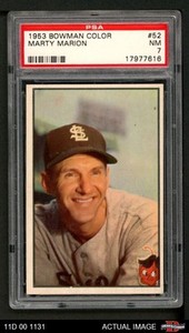1953 Bowman #52 Marty Marion Browns PSA 7 - NM