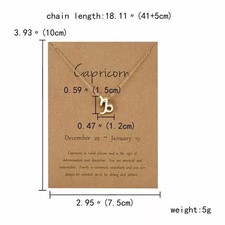 12 Zodiac Plated Gold Pendant Necklace Chain Signs Symbol Horoscope Choker