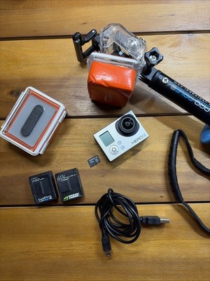 GoPro HERO 3 Silver + Action Camera Bundle   Accessories Included