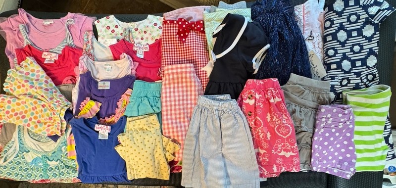 Girls Size 6 - Lot Of 31 - All Name Brand Dresses, Shorts, Skirts, Tops , Skorts