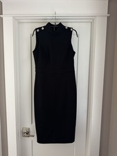 Tommy Hilfiger Black Sleeveless Sheath Dress with Shoulder Button Accent Size 4