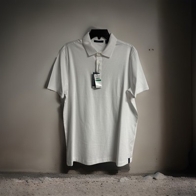 Perry Ellis Men s Large Bright White Dress Shirt L NWT Stretch POLO Style