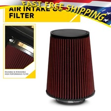 4 Red Intake Air Dry Cone Truck Filter Long Truck Performance High Cold Flow