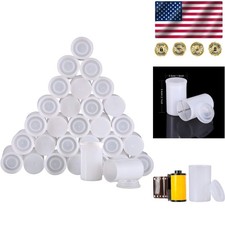 Portable 30pcs White Plastic Containers with Lids - Perfect for Crafts Storage
