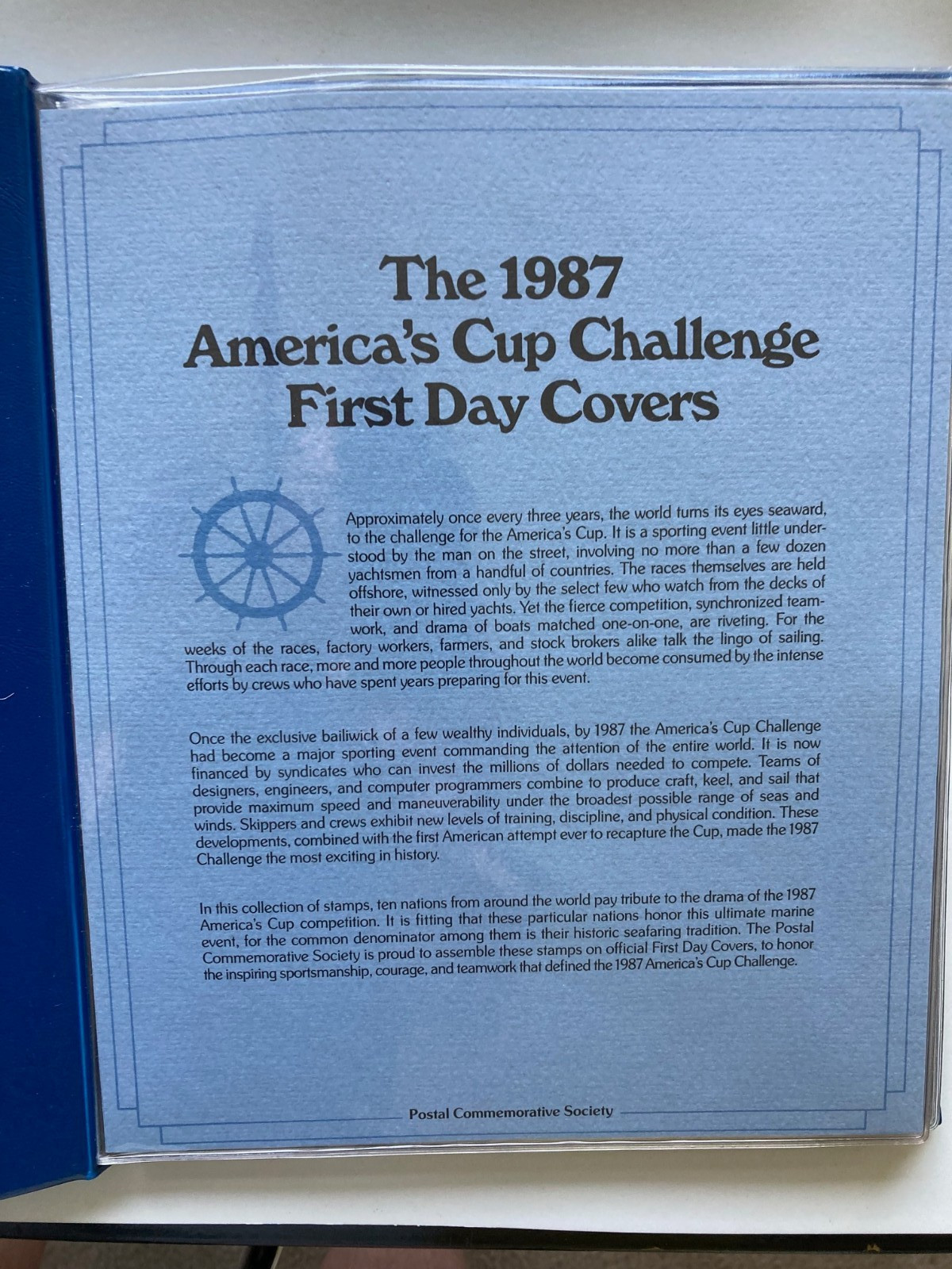 1987 America's Cup Challenge FDC First Day Covers Postal Stamp Panel - Nice!