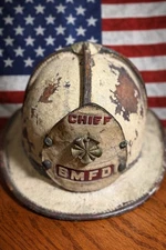 🔥VTG Cairns & Brothers Briarcliff Manor NY 4 Comb Leather Helmet Early 1900's