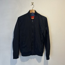 Zara Men's Navy Bomber Jacket Size S Excellent Condition