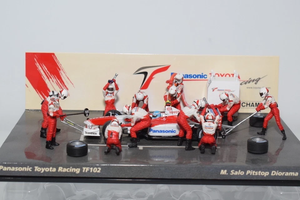 B96 1:43 MINICHAMPS 343 100066 PANASONIC TOYOTA RACING TF102 PITSTOP M. SALO MIB - Image 3 of 4
