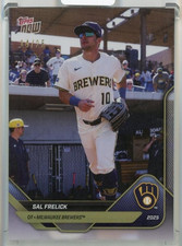 2025 Topps Now Road to Opening Day Sal Frelick Gold Foil Exclusive【14/25】 Milwau