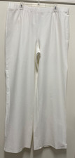 NWT EILEEN FISHER Pants-White Viscose/Nylon Stretch Crepe Elastic Waist SZ 2X