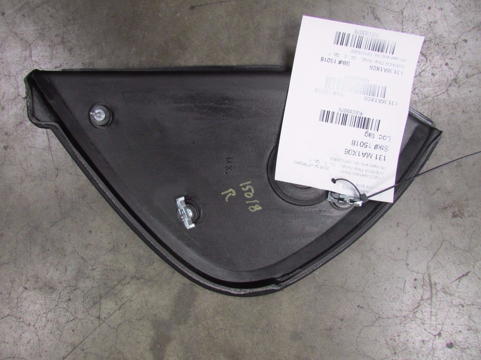 Maserati Quattroporte RH, Right Side Dash End Panel, Black, Used, P/N 981328900