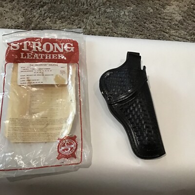 Vintage STRONG Brown Leather Holster 934 9 RH S&W,RUGER,TAURUS,ASTRA,LLAMA #B58