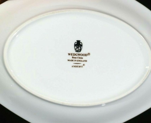 Beautiful Wedgwood Amherst Platinum Trim Gravy Boat And Under Plate - Picture 5 of 5