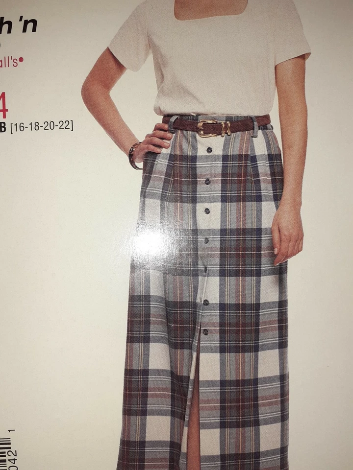 McCall's Stitch N Save 8504 Top Shirt Long Skirt Maxi 16 18 20 22 Sewing Pattern - Image 2 of 4