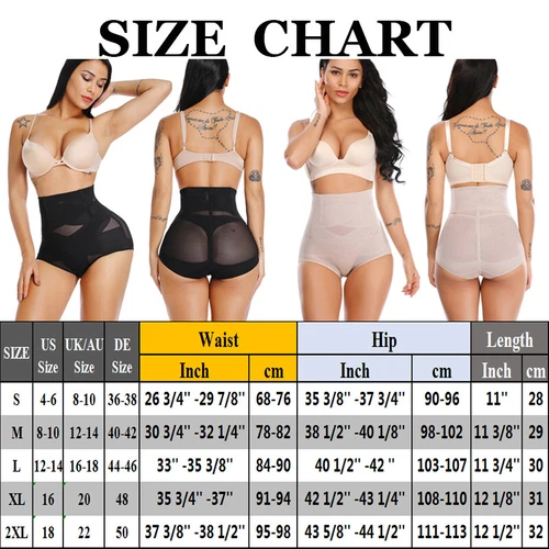 Cross Compression Women High Waist Panties Abs Shaping Briefs Belly Body Shaper - Picture 2 of 19