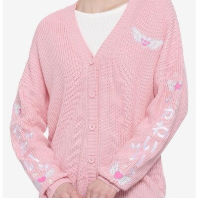Knitted Cardigan Kawaii Pink Cardigan Soft Melty Pink Candy Knit
