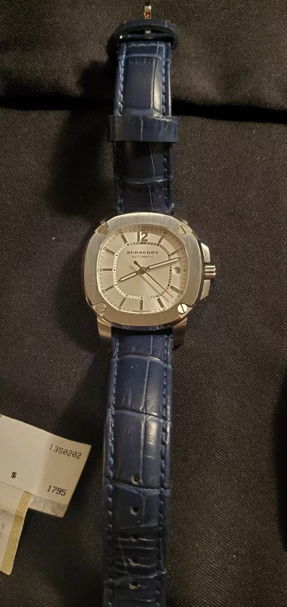 Burberry the britain best sale leather strap watch