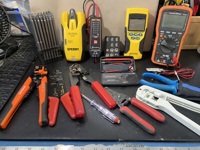 Lot Electrician Network Test Equipments Klein Tools Sperry South wire & More
