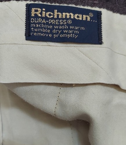 RICHMAN Brand Slacks - Dura Press Gray Dress Pan 34×30 - Picture 6 of 6