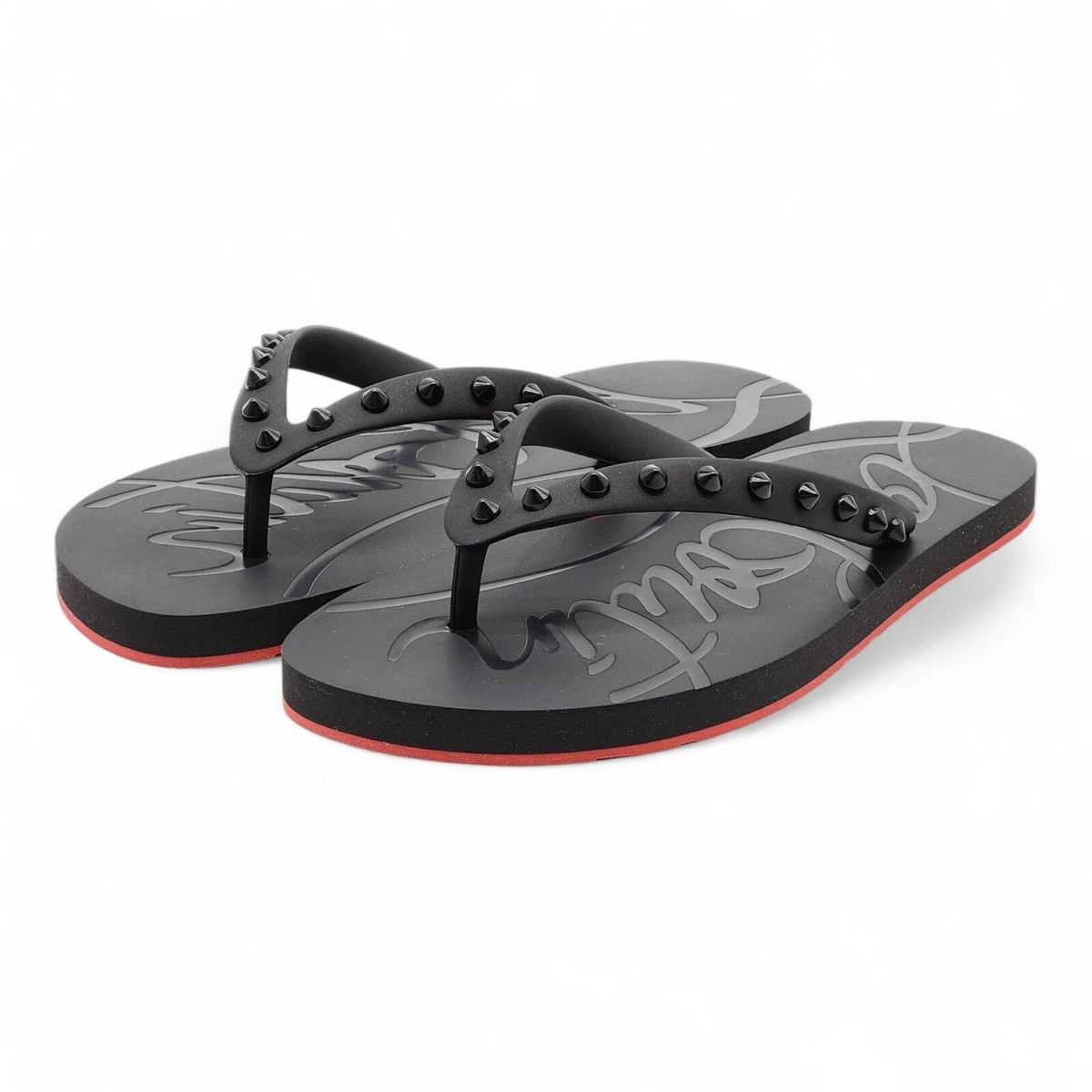 Christian Louboutin  フラット　ミュール Loubigirl - 100 mm Strappy sandals - Nappa leather - Black