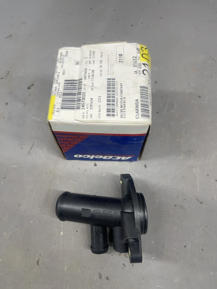 Корпус водяной розетки Buick Pontiac Cadillac Chevrolet Cavalier Grand Am 2,3 L4 - Изображение 2 из 4