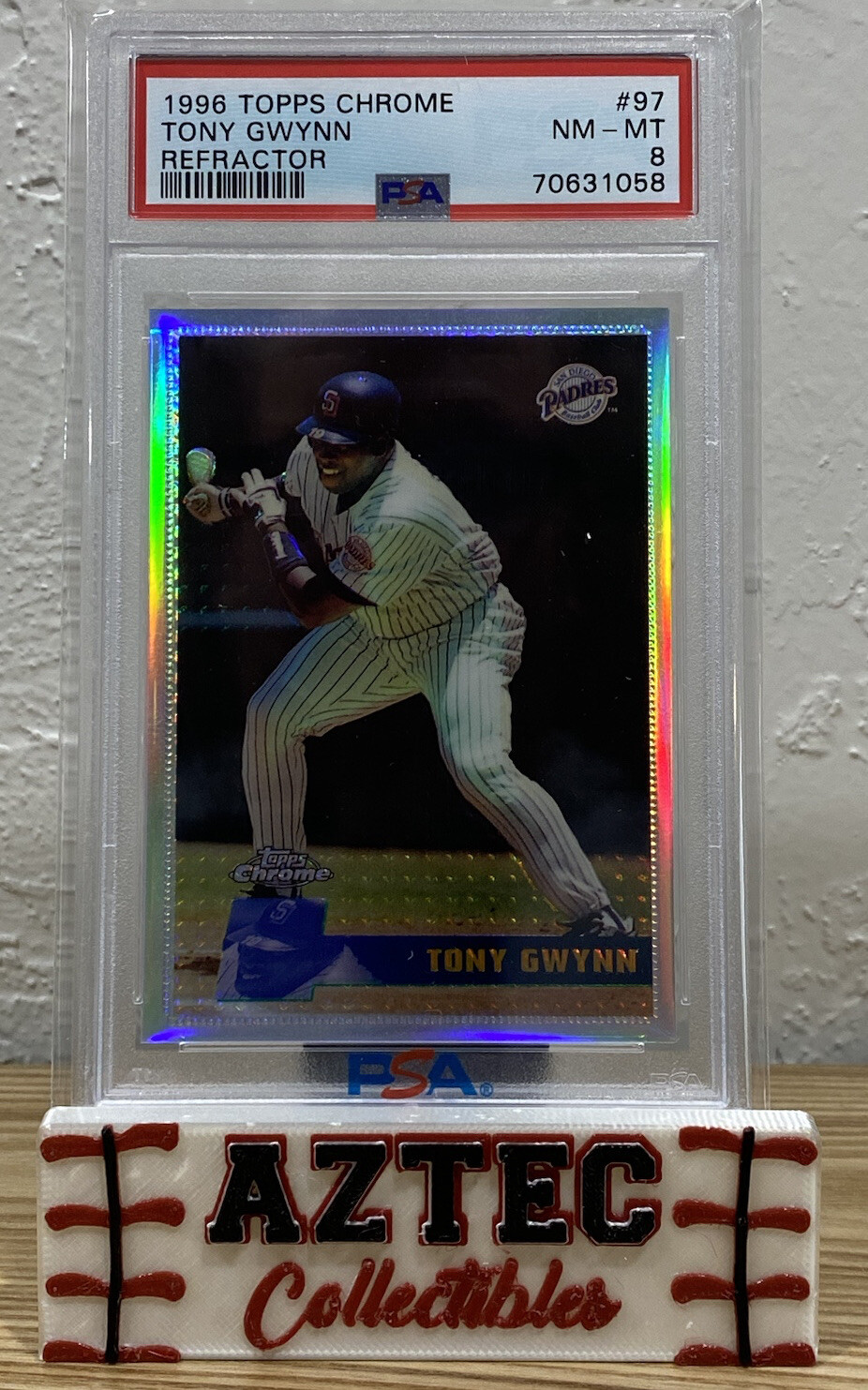 1996 Topps Chrome Refractor #97 Tony Gwynn PSA 8 🔥 1st Chrome Refractor