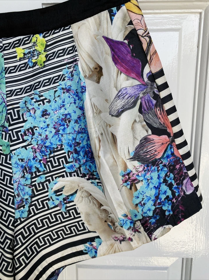 Pantalones Cortos Clover Canyon Enchanted Garden Geo Floral Cintura Alta Talla S Foto 2 de 4