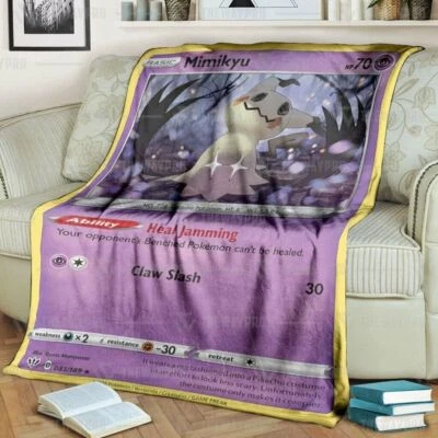 Limited Blanket Pokemon Mimikyu Darkness Ablaze Cute Design Fans Kid Adults