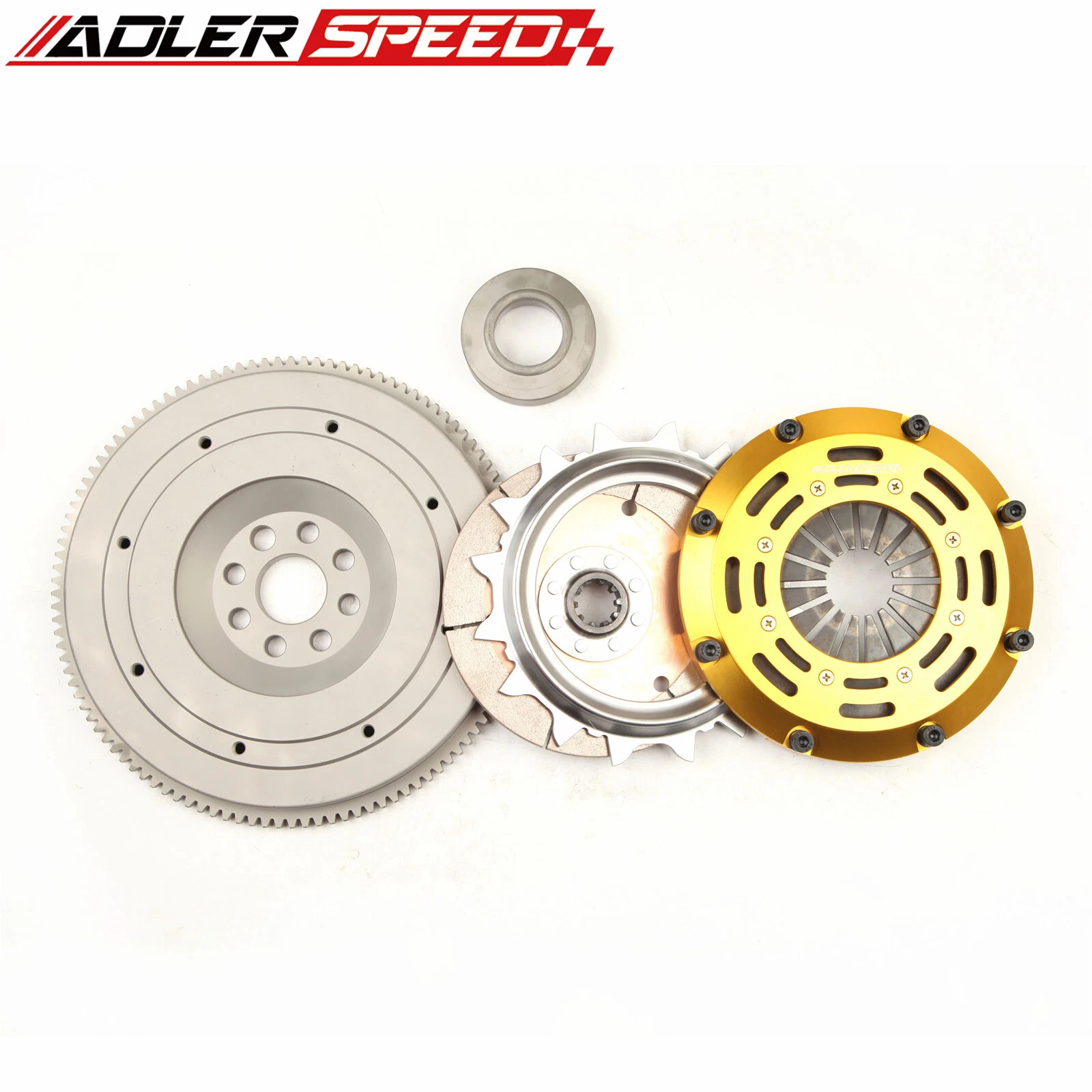 ADLERSPEED Clutch Disc 335206637998 &ndash; Ceramic Disc style: Rigid hub Disc size: 7.25" (185mm) Disc Spline: 185x1-1/8" x 10 Clutch Type: Push Style Release mechanis Clutch cover: Aircraft high quality alu Release bearing: Include Alignment tool: Not include Disc quantities: 1 Disc Diameter: Disc size：7.25" (185mm) OE/OEM Part Number: Does Not Apply Type: Clutch Kit Interchange Part Number: 03-011 KF649-01 03-030 K70206-01 K70238-01 195321 Other Part Number: 03-043 195321 04117 K70238-01 DMF050 Reference OE/OEM Number: Does Not Apply Flywheel Weight: Standard Light weight Flywheel Design: One piece Standard light weight Billet Chromoly &ndash; Fits BMW 325 328 525 528 M3 Z3 E34 E36 STANDARD WT