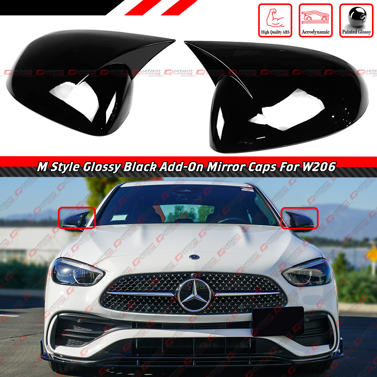 Specchietto Retrovisore Per Benz C Per Classe W206 C200 C220 C260 C300 2022 W223 Vera Fibra Carbonio Auto Lato Copertura Specchio Retrovisore Specchietto Retrovisore Side Mirror Cover