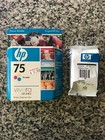 Lot of 2 Genuine HP 75 Tri-Color  InkJet Print Cartridges - New Expired  — photo 2