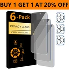 For iPhone 17 16 15 14 13 Pro Max Privacy Tempered Glass Screen Camera Protector