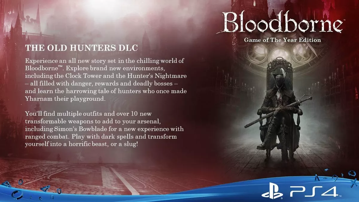 Bloodborne Game of the Year Edition Playstation 4 PS4 PS5 Bloodborne GOTY -  New!