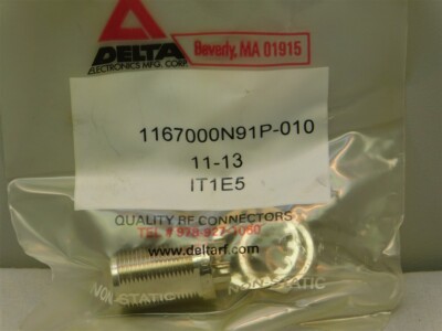 Delta Electronics Manufacturing 1167000N91P-010 Bulkhead PCB Mount N Connector