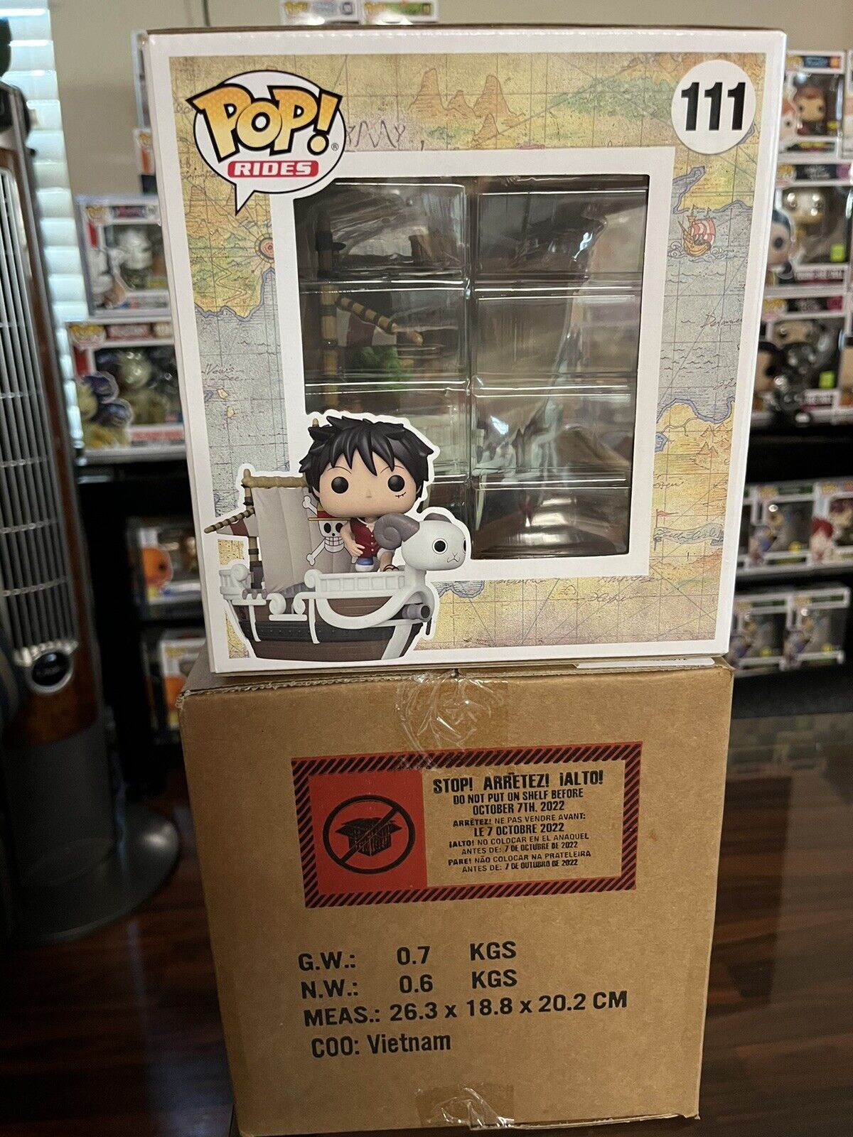 Funko Pop! Rides One Piece Luffy with Going Merry 2022 NYCC Exclusive  Figure #111Funko Pop! Rides One Piece Luffy with Going Merry 2022 NYCC  Exclusive Figure #111 - OFour