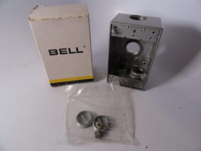 Bell 5312 Standard Weatherproof 3/4'' Outlets Aluminum Flush Device Box