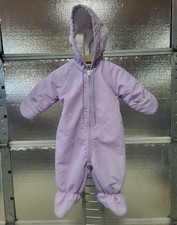 Weather Tamer- Vintage Infant Girl Snowsuit- 6 Mo - Lite Purple - Made In USA