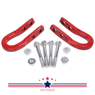 Front Recovery RED Tow Hooks Kit 84052991 For 2017-2021 Chevrolet