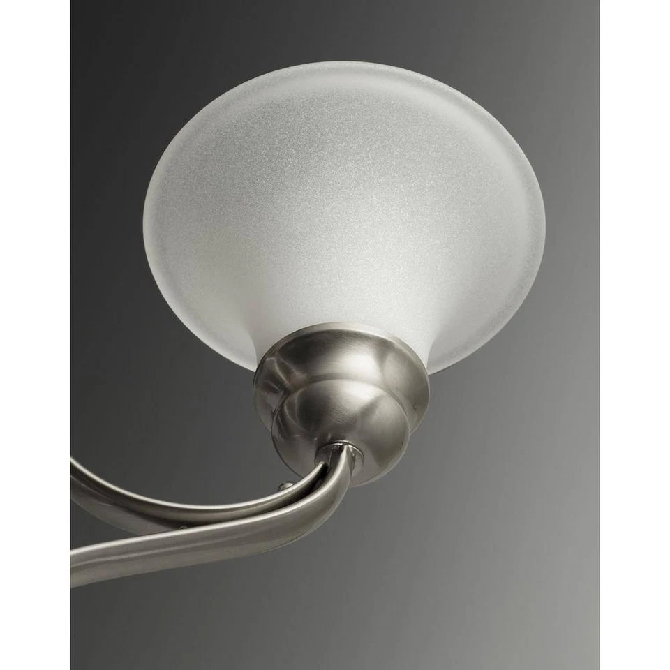 Progress Lighting Applause Brushed Mini Pendant with Etched Parchment Glass - Image 4 of 4