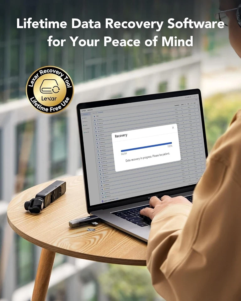 Lexar 128GB Professional SILVER PLUS UHS-I microSDXC Memory Card + SD Adapter - Image 3 of 4