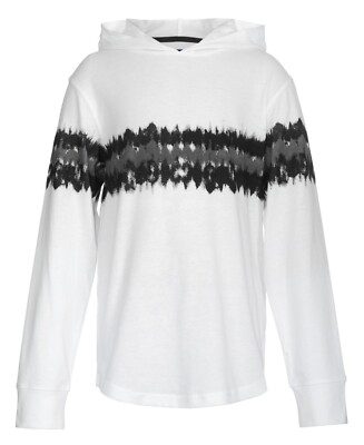 MSRP $32 Univibe Big Boys Zanzibar Long Sleeve Hoodie White