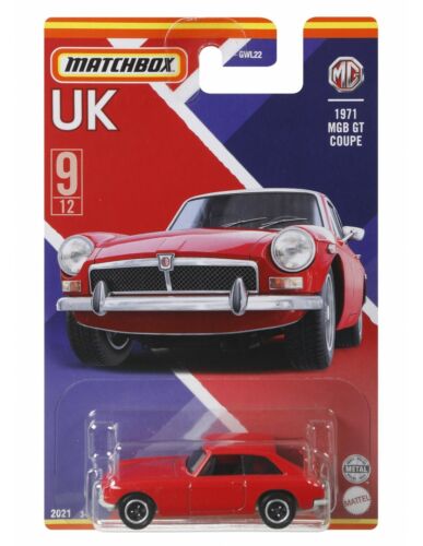 1971 MGB GT Coupe Red Matchbox UK Series 2021 Diecast Toy Car - Afbeelding 1 van 2