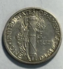 1945 D Mercury 90% Silver Dime BU Uncirculated FSB Roll End Purple Toning