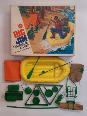 Boîte Big Jim camping alpin MATTEL-Italie 9416 (1975)***COMPLET*** - Photo 1/3