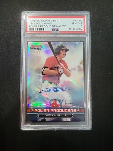 2018 Bowmans Best Triston Casas Auto Power Producer Autograph Refractor 12/99 RC