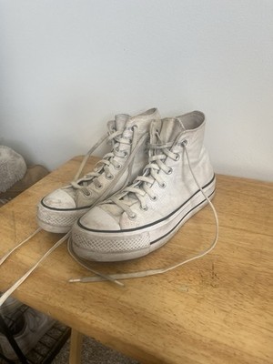 Converse Chuck Taylor All Star High Top White Canvas Lace-Up Sneakers