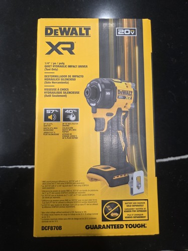 DeWalt DCF870 20V XR Brushless 1/4" Quiet Hydraulic Impact Driver IUNA Tool-Only