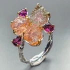 Jewelry shop Natural Tourmaline Ring 925 Sterling Silver Size 7 /R453196
