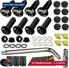 Aootf Black Anti Theft License Plate Screws- Stainless Steel Rustproof Security