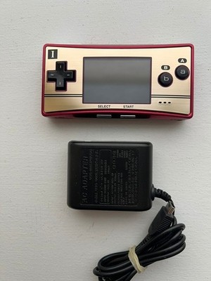 Nintendo Game Boy Micro GBM - Mario 20th Anniversary + AC Charger - GOOD